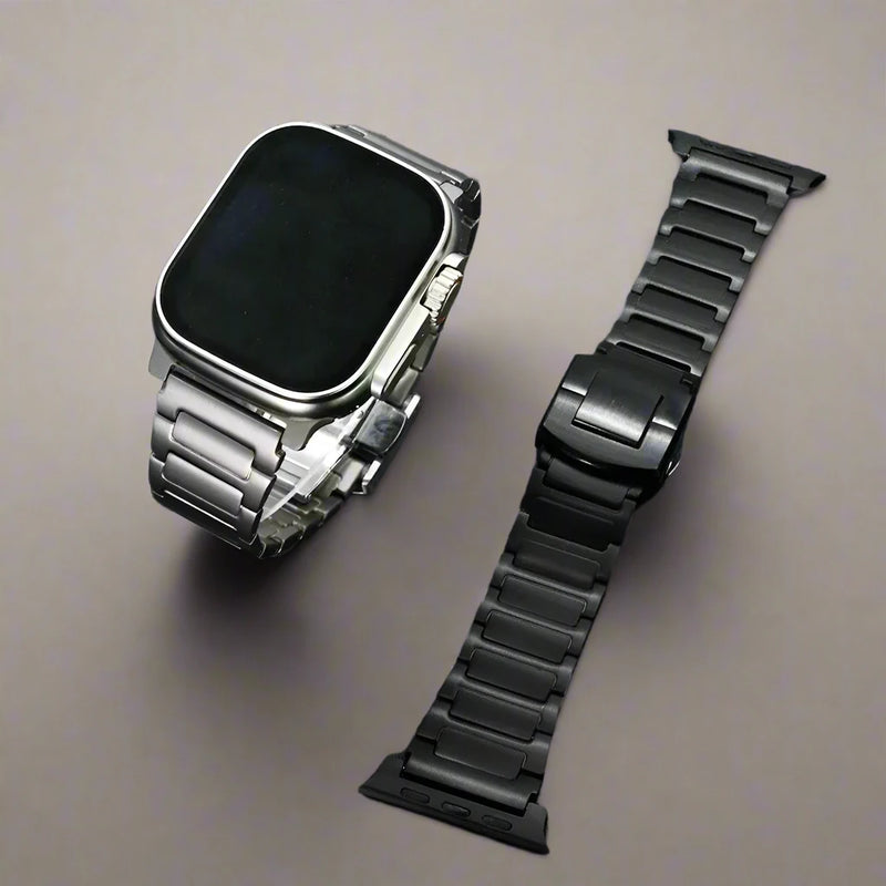 Titanium Strap for Apple Watch Ultra 1 2 49mm 10 46mm Men Link Bracelet for Iwatch Series 9 8 7 6 5 4 Se 45mm 44mm Titanium Band Avontic