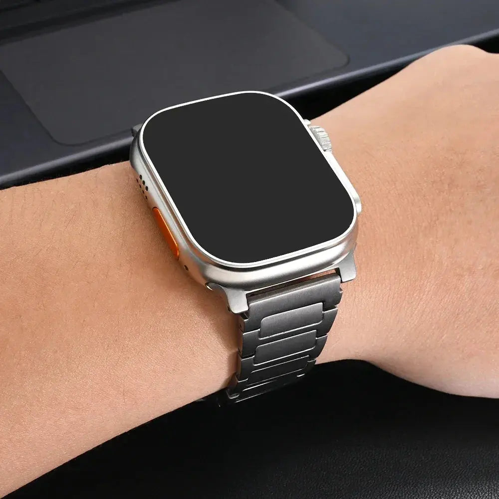 Titanium Strap for Apple Watch Ultra 1 2 49mm 10 46mm Men Link Bracelet for Iwatch Series 9 8 7 6 5 4 Se 45mm 44mm Titanium Band Avontic