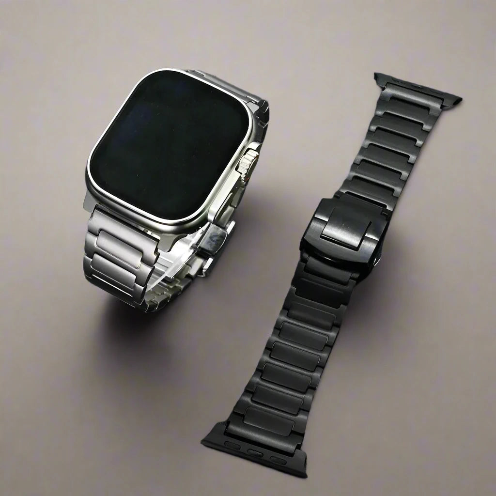 Titanium Strap for Apple Watch Ultra 1 2 49mm 10 46mm Men Link Bracelet for Iwatch Series 9 8 7 6 5 4 Se 45mm 44mm Titanium Band Pinnacle Luxuries