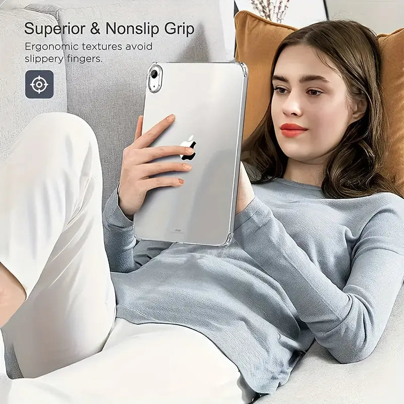 Ultra-Slim Clear Tpu Case For Ipad Air 13" M2, 11", Pro 11", And Pro 13" - Anti-Yellowing, Shockproof Protection Pinnacle Luxuries