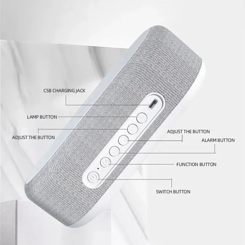 Wireless Charger Alarm Clock Time LED Light Thermometer Earphone Phone Charger 15W Fast Charging Dock Station for iPhone Samsung Avontic