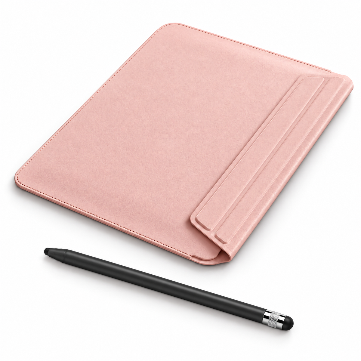 FormaLift Air Create — iPad Sleeve + Stylus Bundle, Pink; all included bundle items on white. Representative iPad fit; tablet not included.