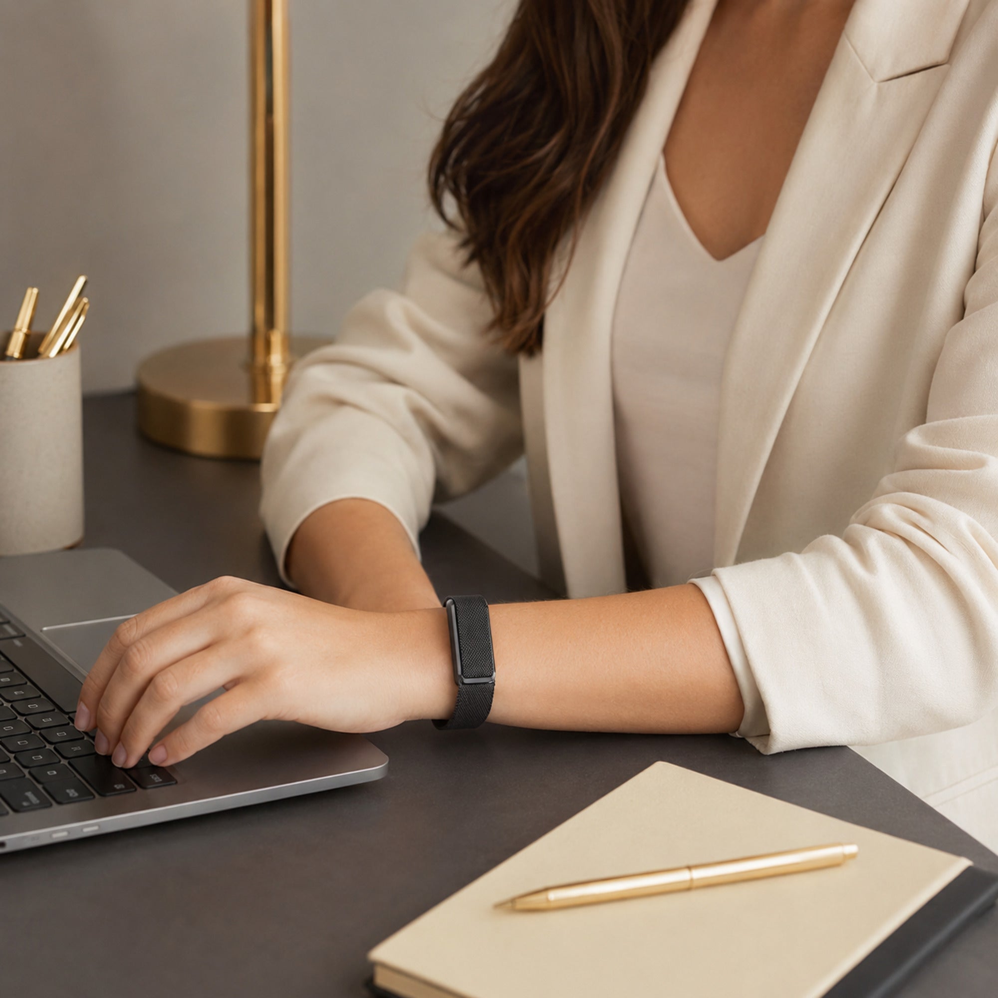 AeroMesh Pro Band for Fitbit Air – Magnetic Stainless Steel — product view 9