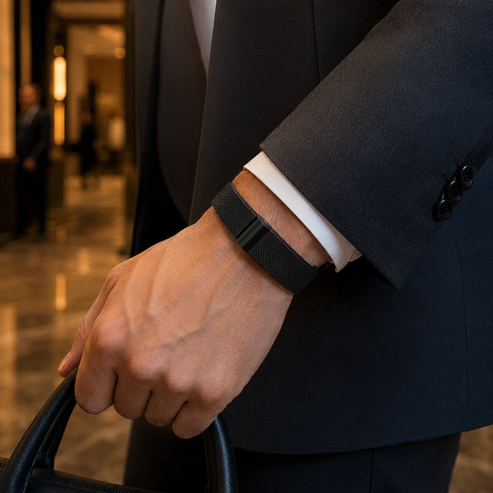 AeroMesh Pro Band for Fitbit Air – Magnetic Stainless Steel — product view 10