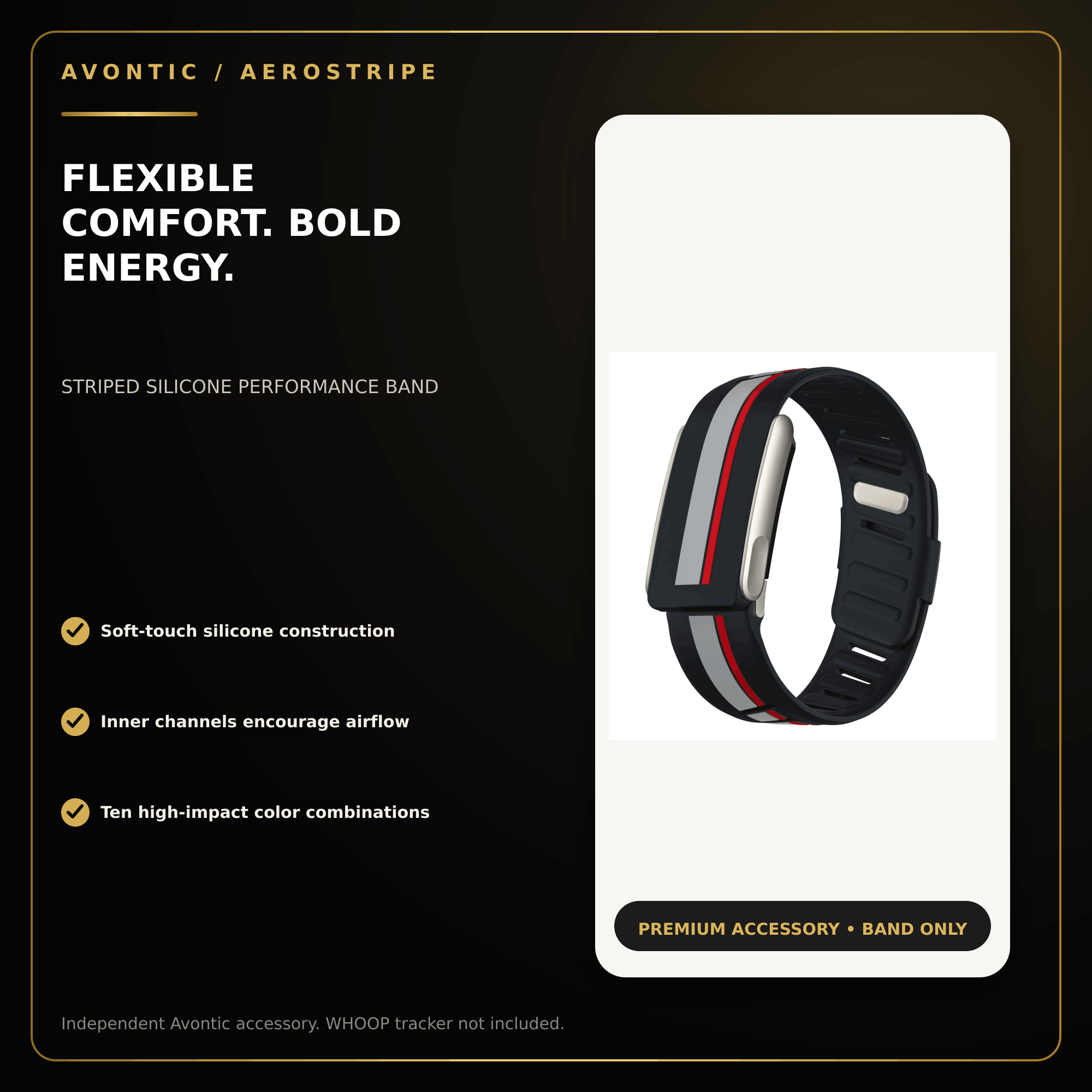 Avontic AeroStripe SportFlex Band for WHOOP 5.0 & MG — product view 11