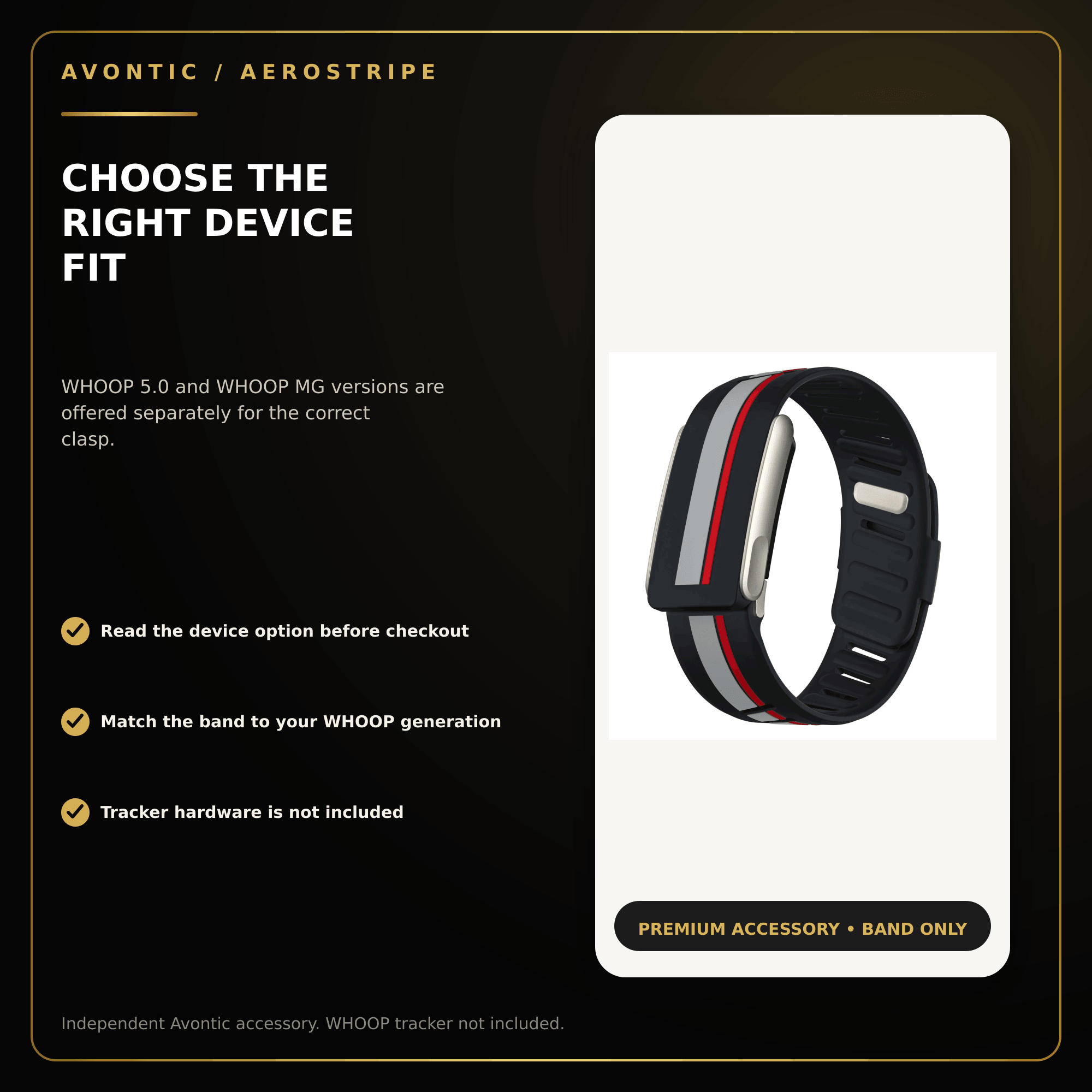 Avontic AeroStripe SportFlex Band for WHOOP 5.0 & MG — product view 12