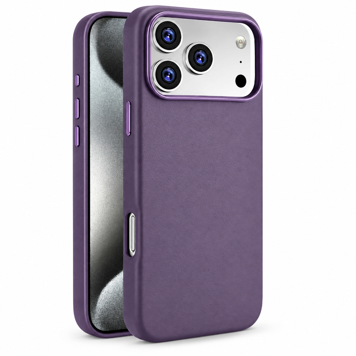 Avontic AtelierMag PU Leather Magnetic Case in Purple on a white background