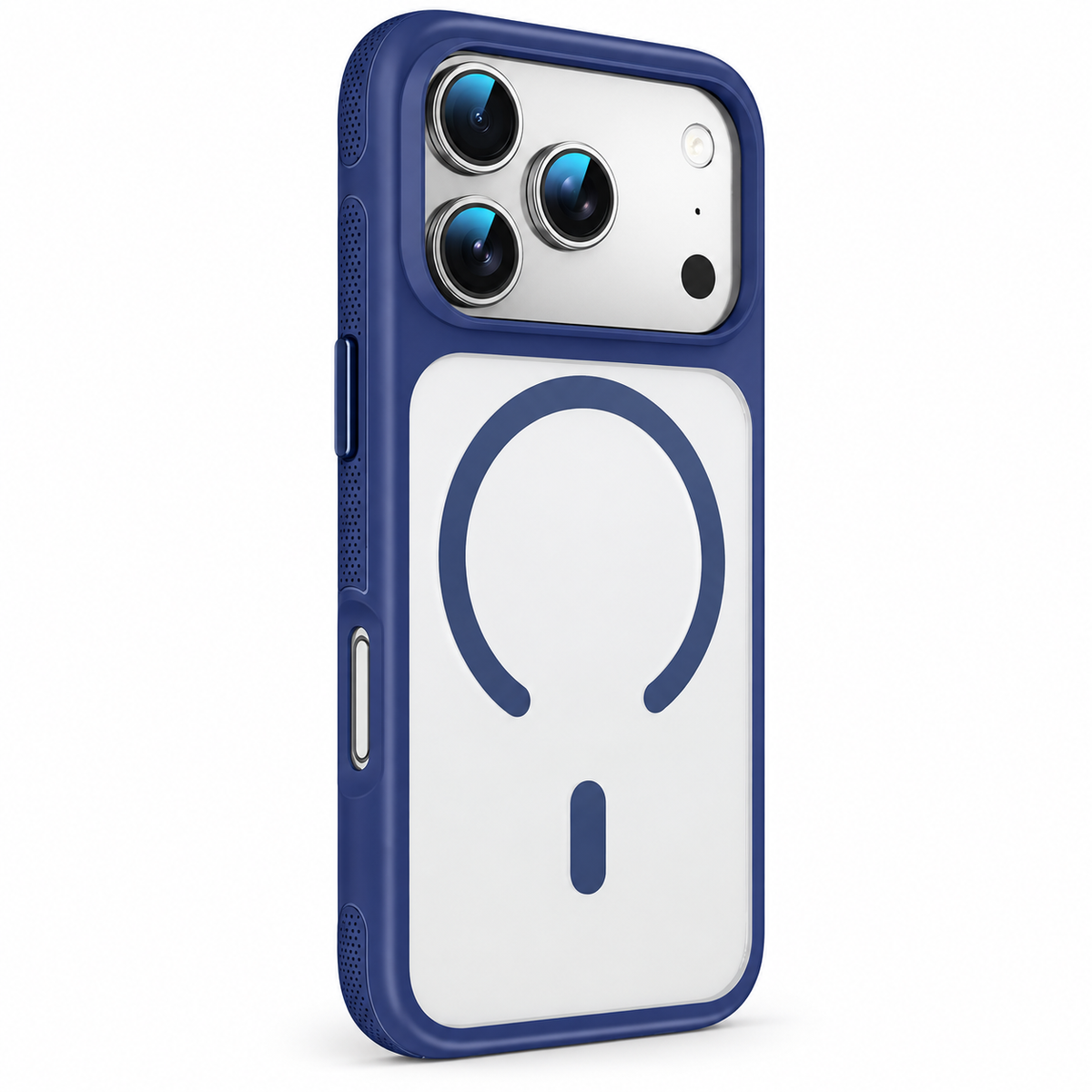 Avontic ClearContour Magnetic Grip Case in Blue on a white background