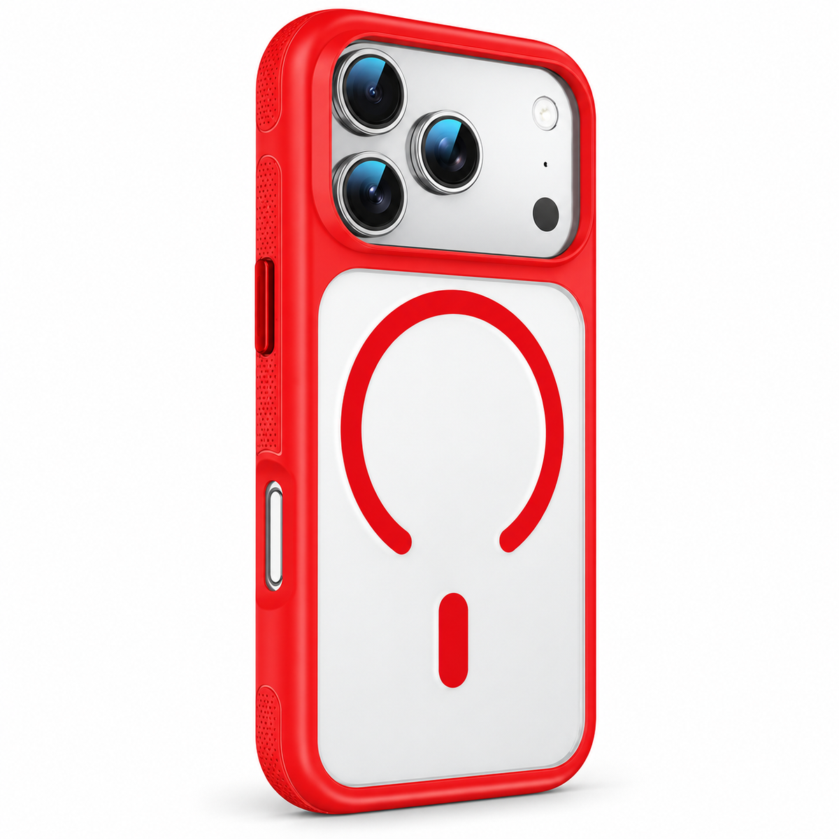 Avontic ClearContour Magnetic Grip Case in Red on a white background