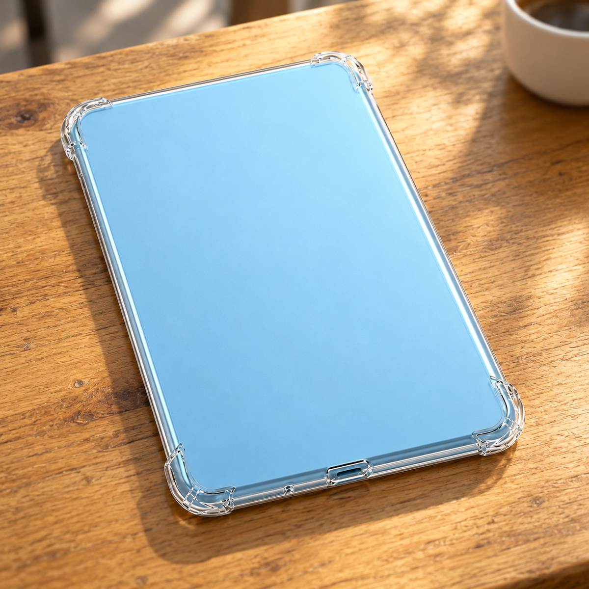 ClearGuard Cushion in use — cafe