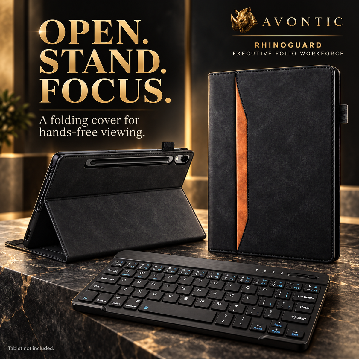 RhinoGuard Executive Folio WorkForce — product benefits 2 — Avontic gold rhino branding