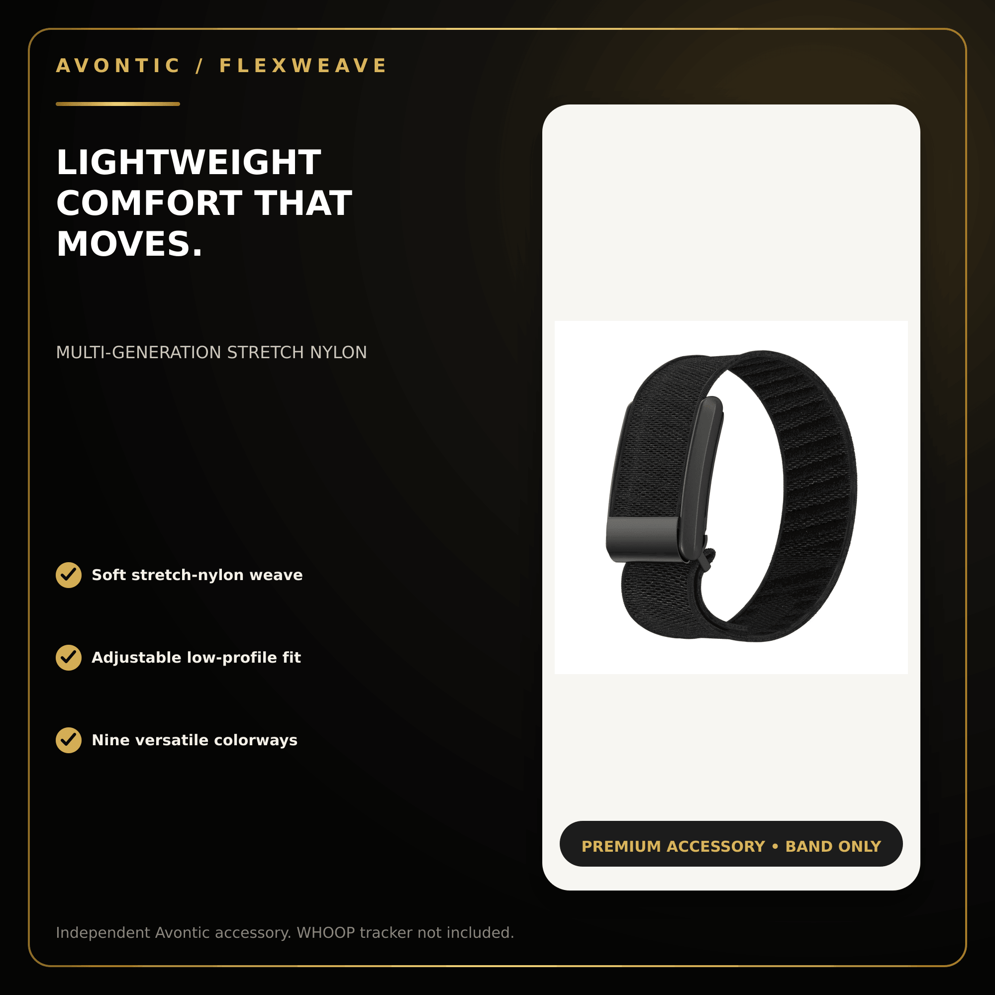 Avontic FlexWeave Multi-Gen Nylon Band for WHOOP 3.0/4.0/5.0 — product view 10