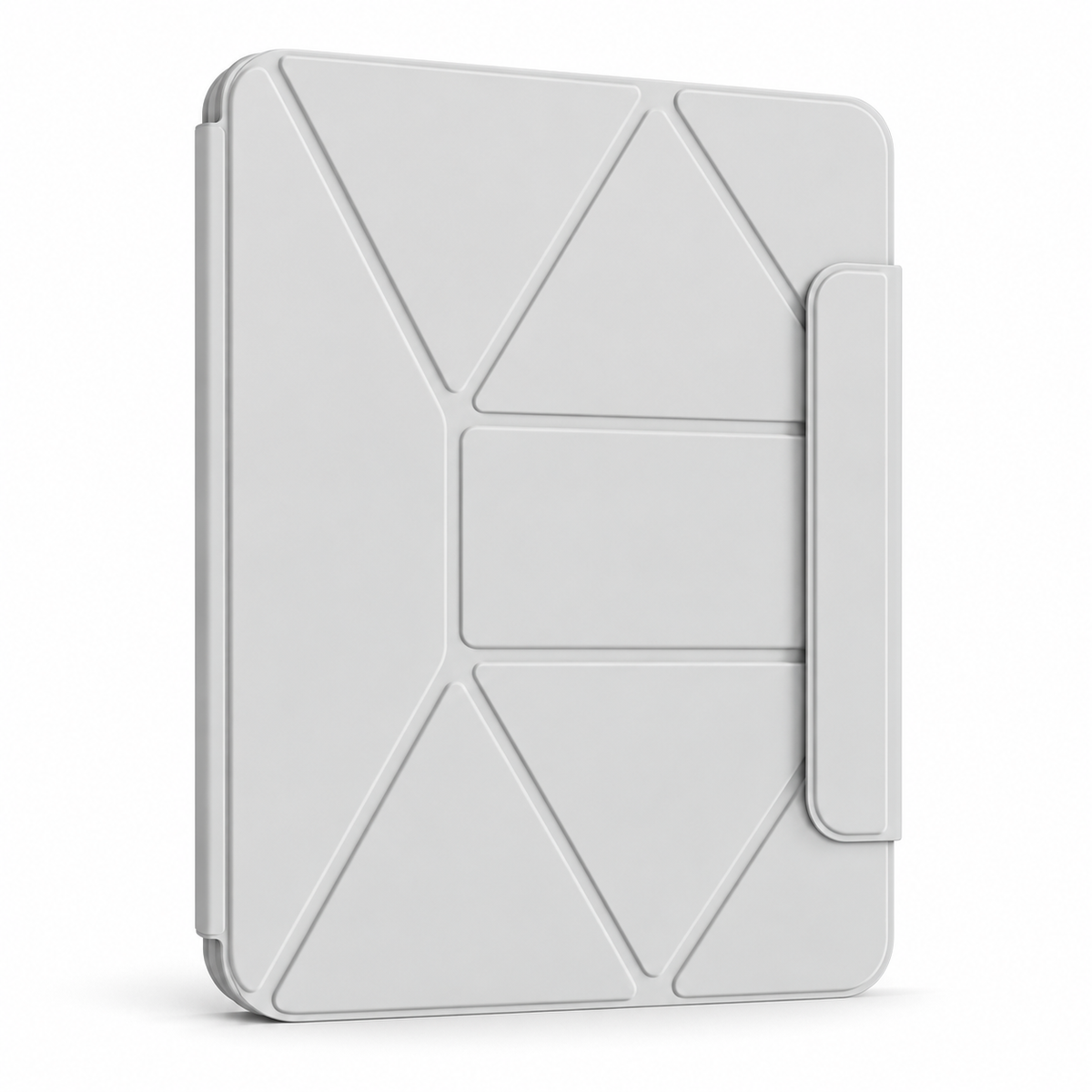 Avontic FormaLift Orbit iPad case in Grey, closed folding folio on white background