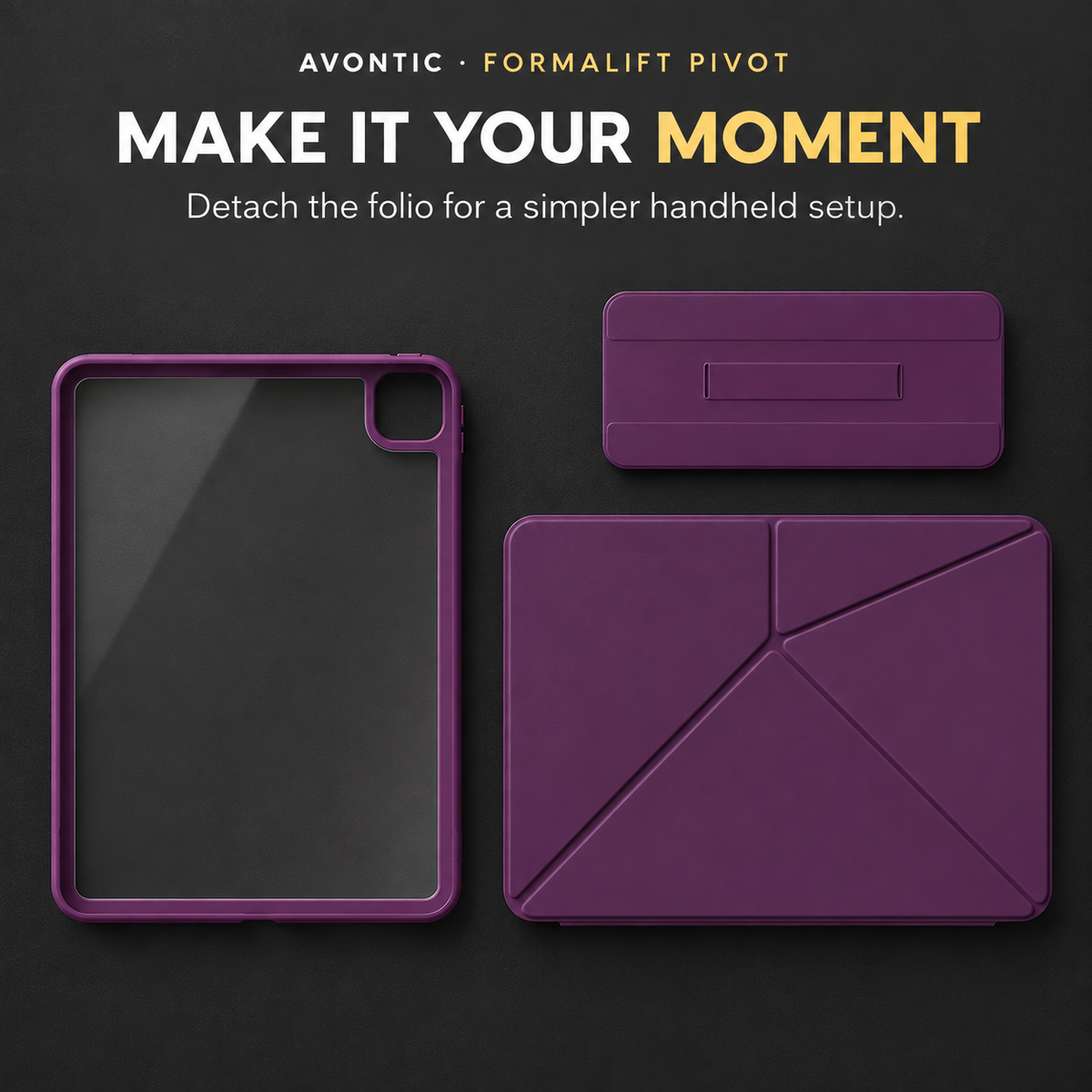 Avontic FormaLift Pivot iPad case, feature detail 02