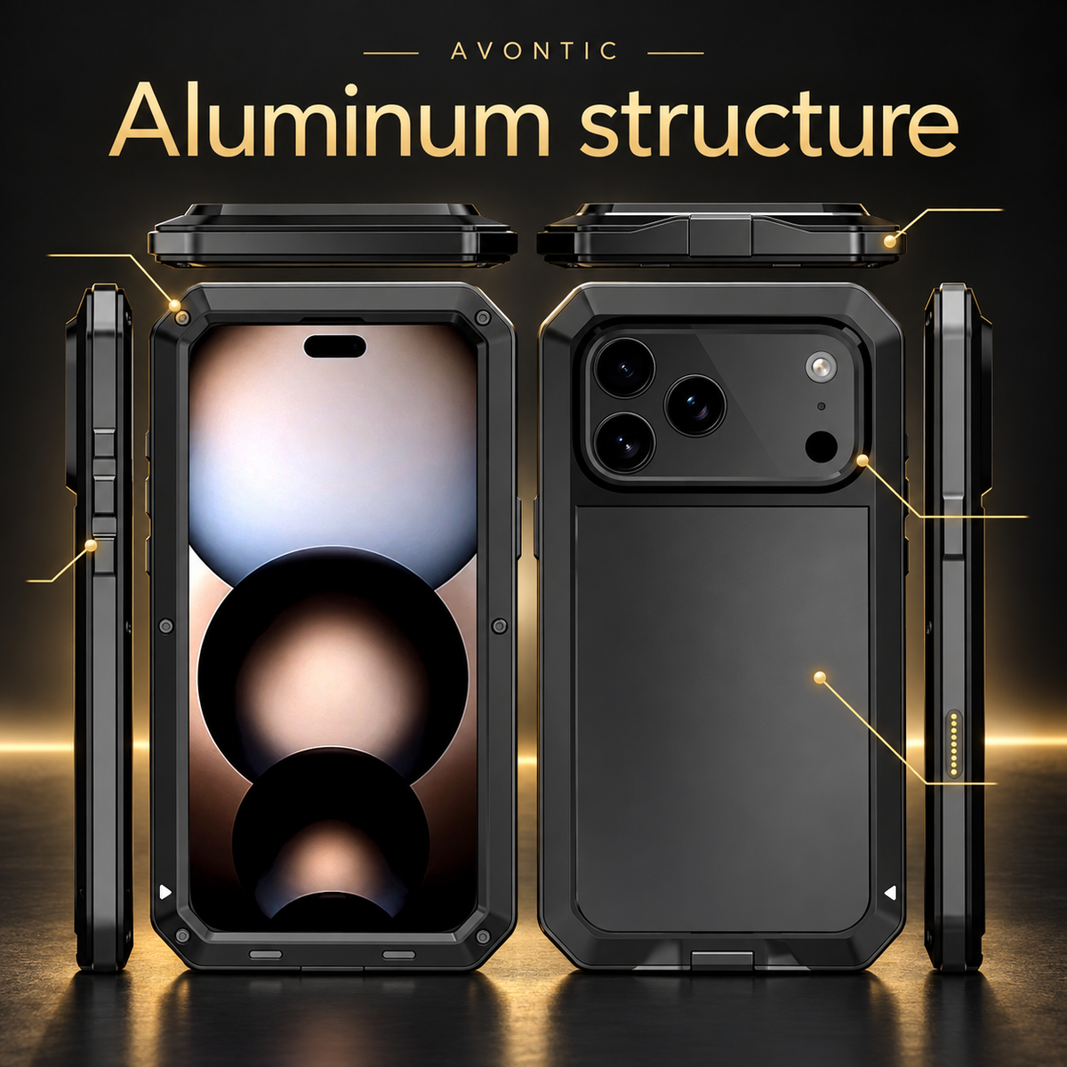 RhinoGuard Ironclad 360 Aluminum Armor Case — Aluminum structure