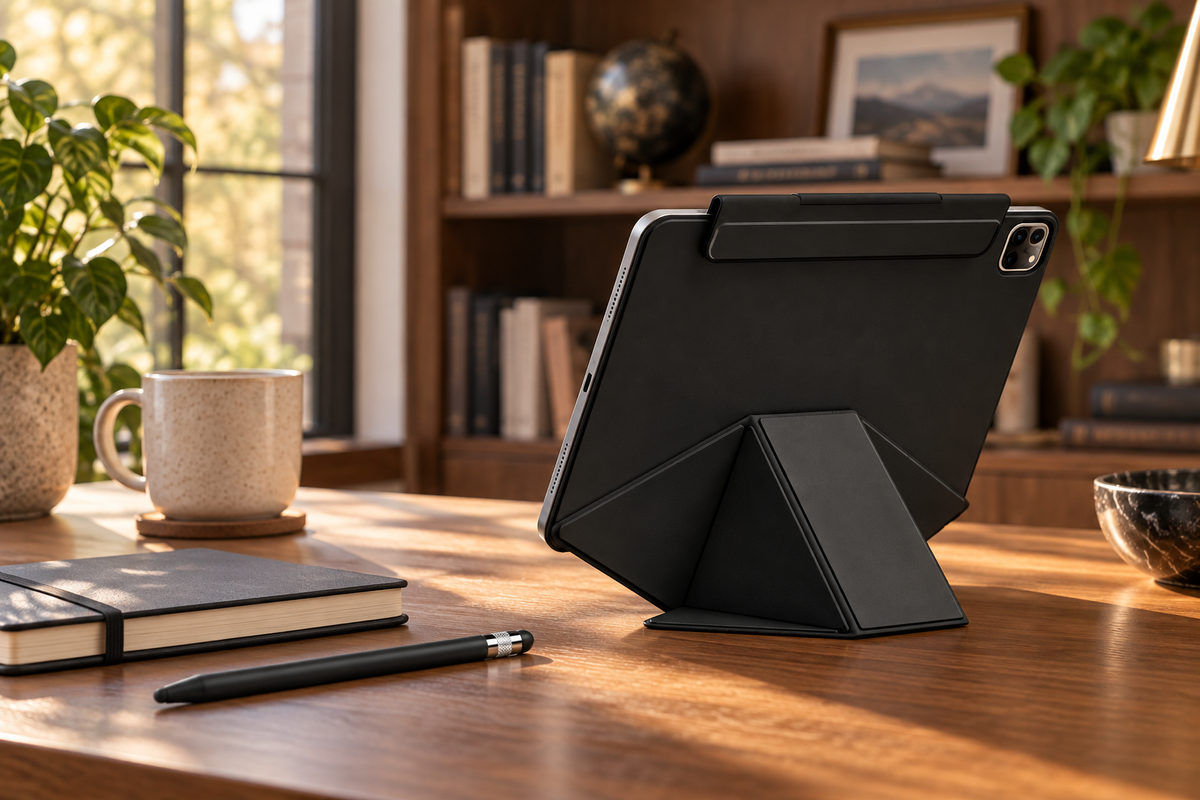 FormaLift Elevate Study Essentials lifestyle setup 1; devices and styling props are not included