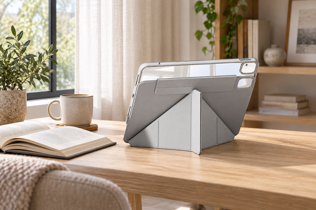 FormaLift Flex Study Essentials lifestyle setup 2; devices and styling props are not included