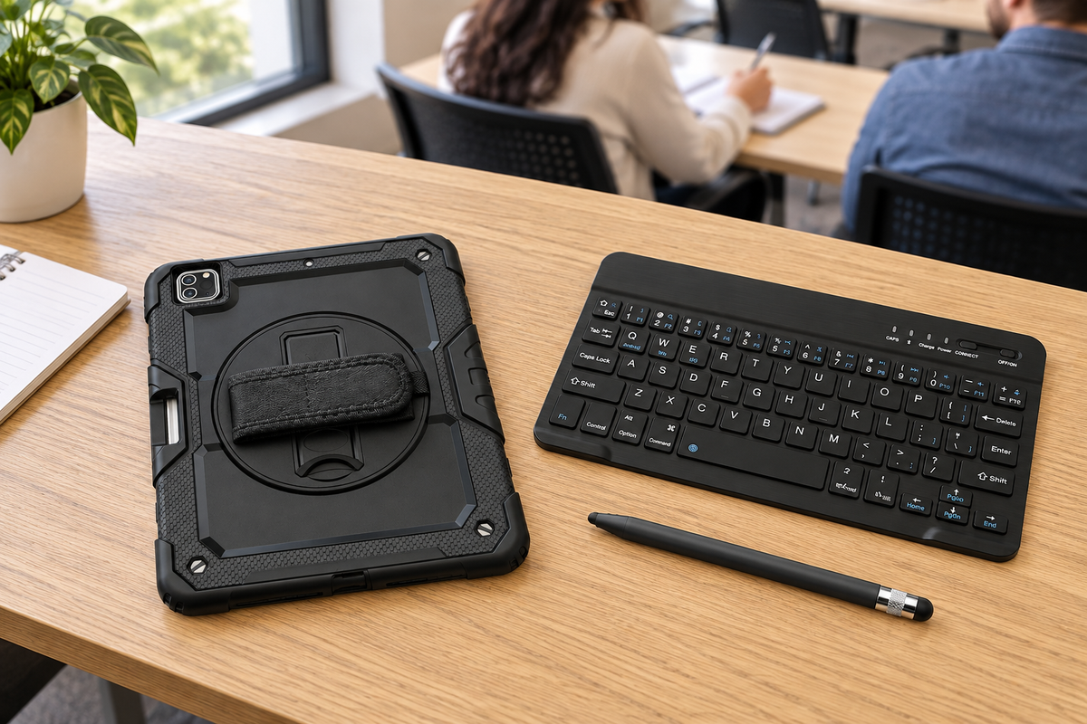 RhinoGuard Pro TeamReady Workstations — Start with one useful workstation.; lifestyle illustration, props not included