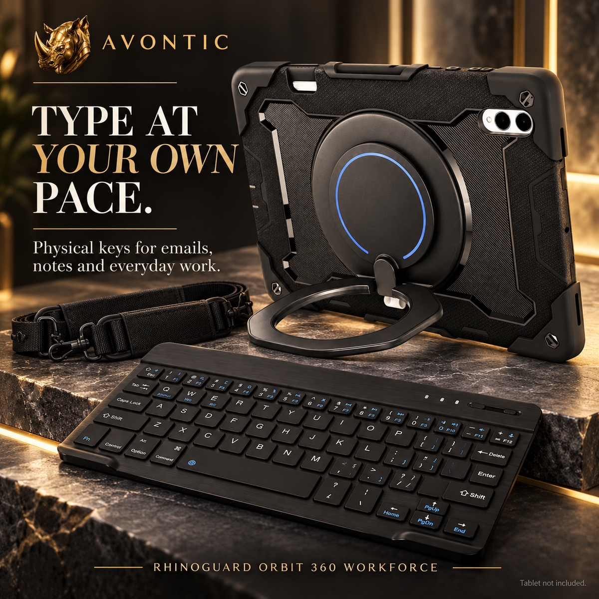 RhinoGuard Orbit 360 WorkForce — product benefits 3 — Avontic gold rhino branding