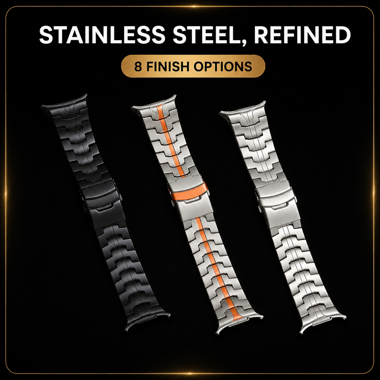 Avontic RidgeSteel feature graphic: Stainless Steel Refined