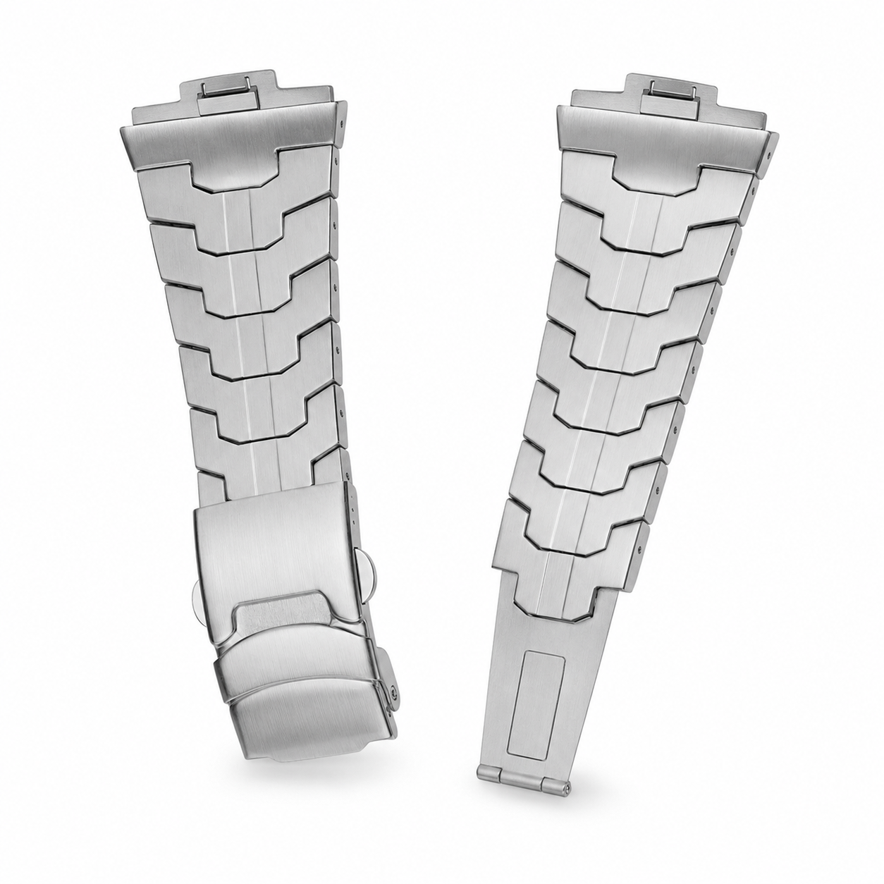 Avontic RidgeSteel Silver watch band product image on white background