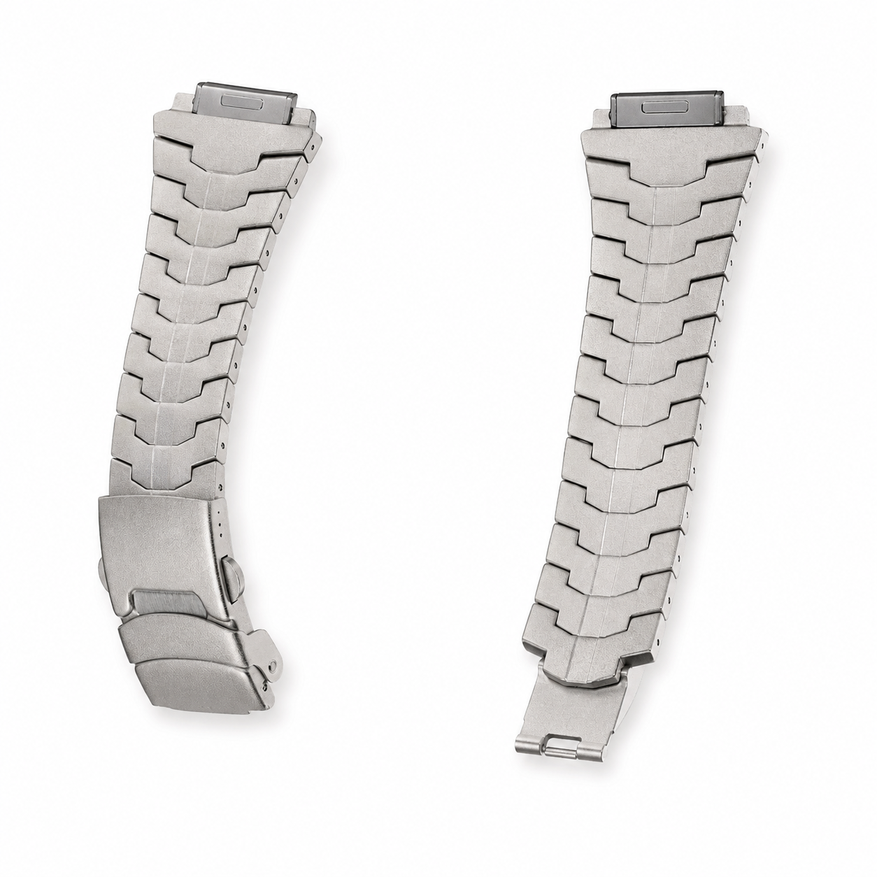 Avontic RidgeSteel Titanium Color watch band product image on white background