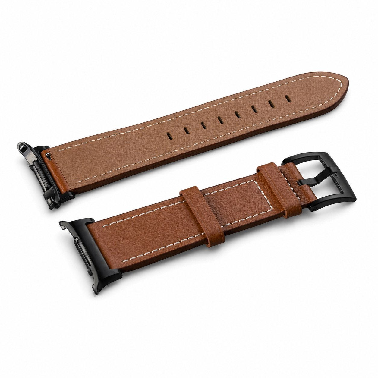 Avontic HeritageFrame Brown Black watch band product image on white background