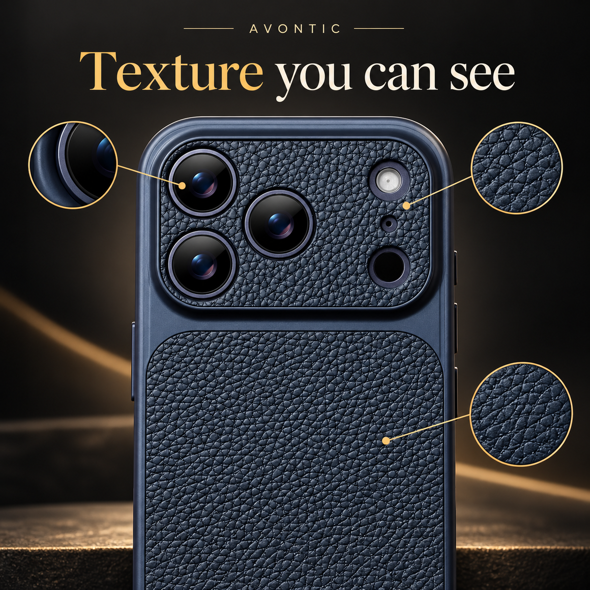 Avontic PebbleCraft Textured Case — Texture you can see