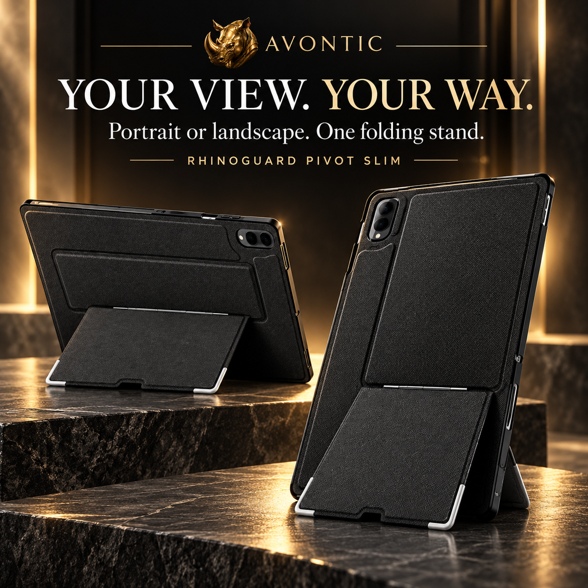 RhinoGuard Pivot Slim — product benefits 1 — Avontic gold rhino branding