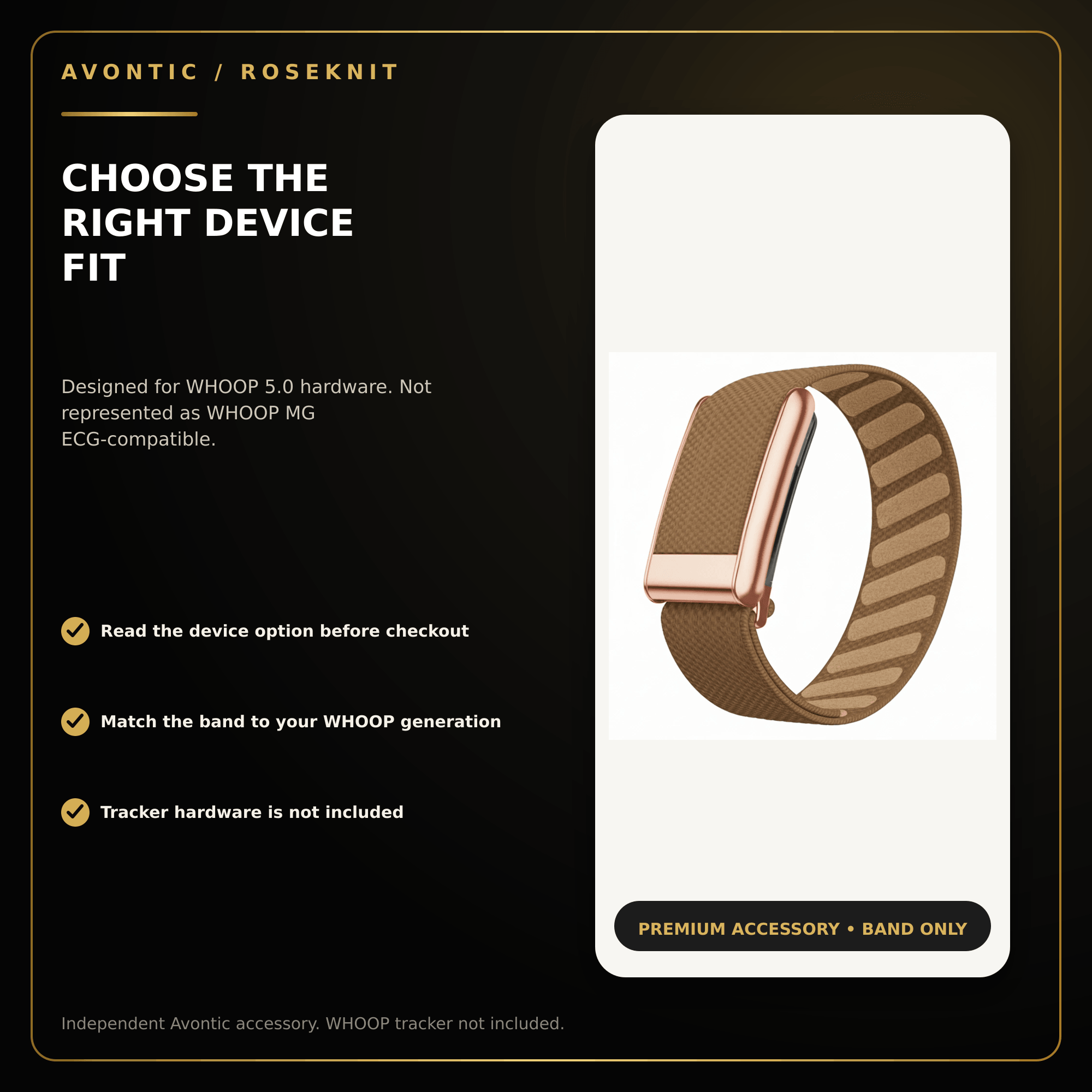 Avontic RoseKnit Luxe Band for WHOOP 5.0 — product view 5