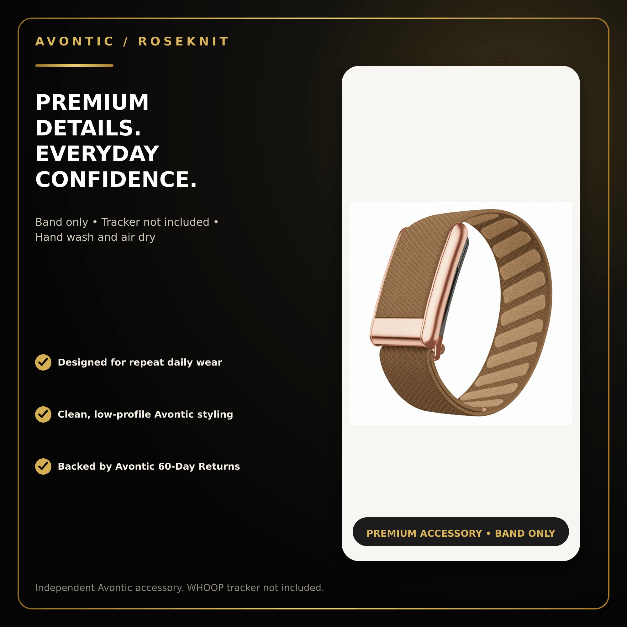 Avontic RoseKnit Luxe Band for WHOOP 5.0 — product view 6