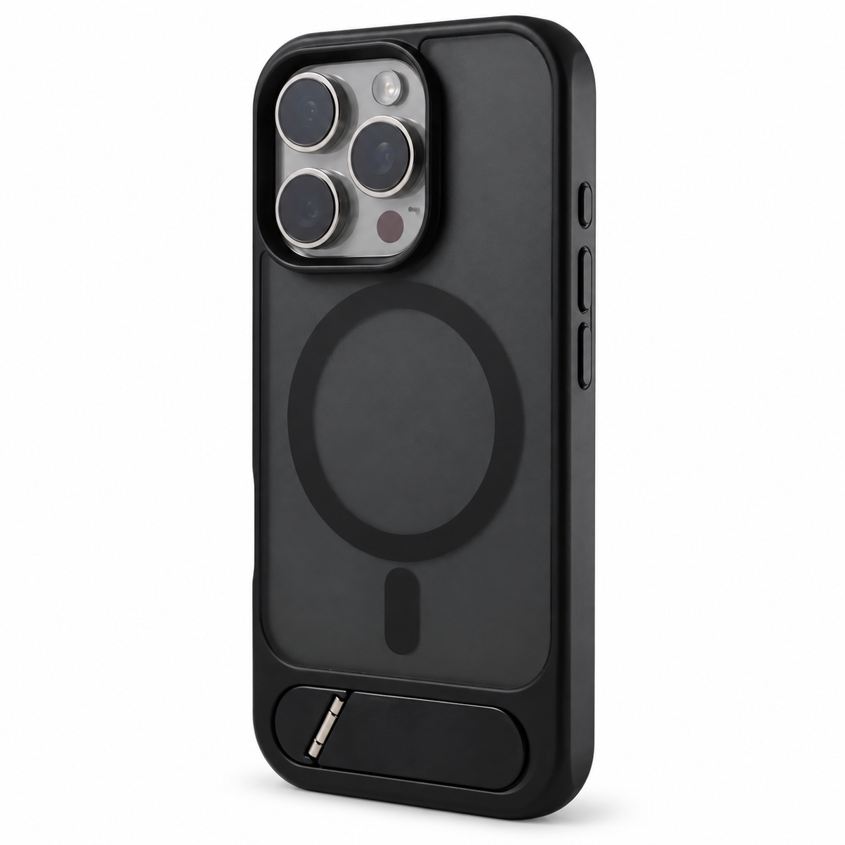 Avontic SlimProp Magnetic Stand Case in Black on a white background