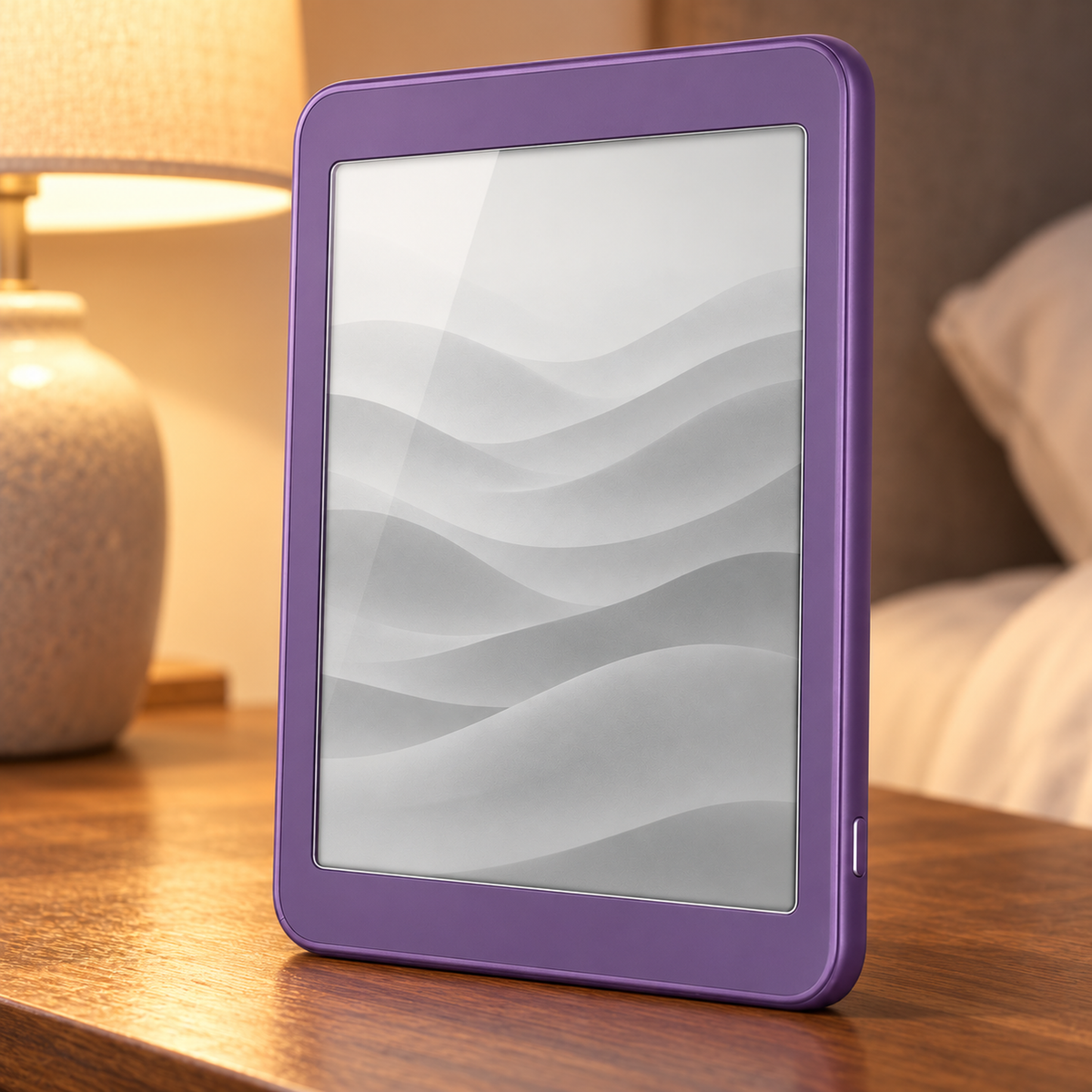 UltraShield HD Glass in use — bedside reading lamp