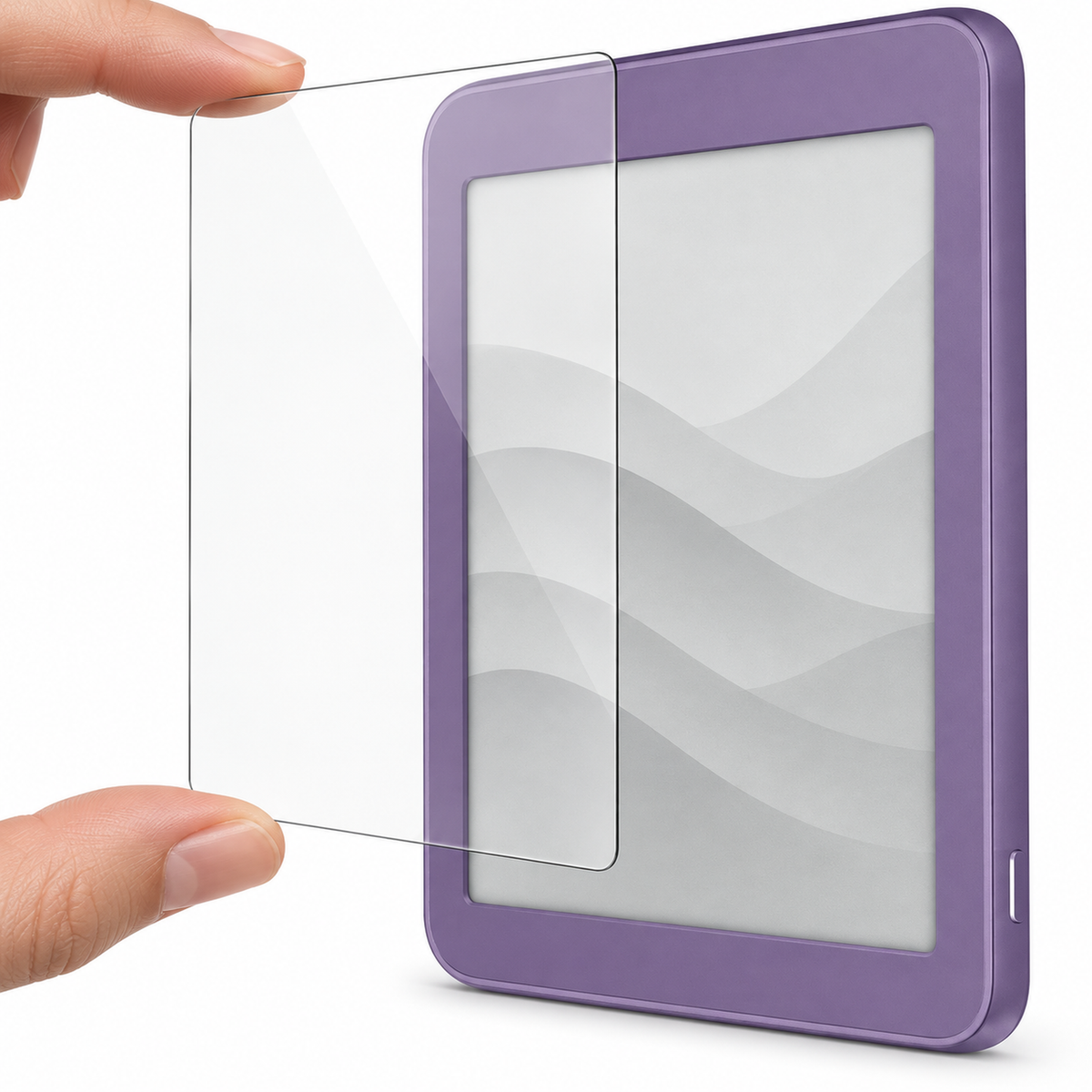 UltraShield HD Glass — aligning one protector with the screen