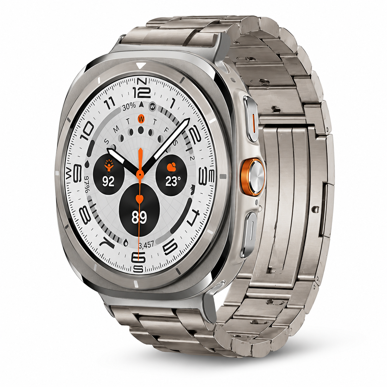 TitaniumLuxe Pro Band for Samsung Galaxy Watch Ultra 2024 & 2025 (47mm) - Premium Titanium, Adjustable, 4 Finishes