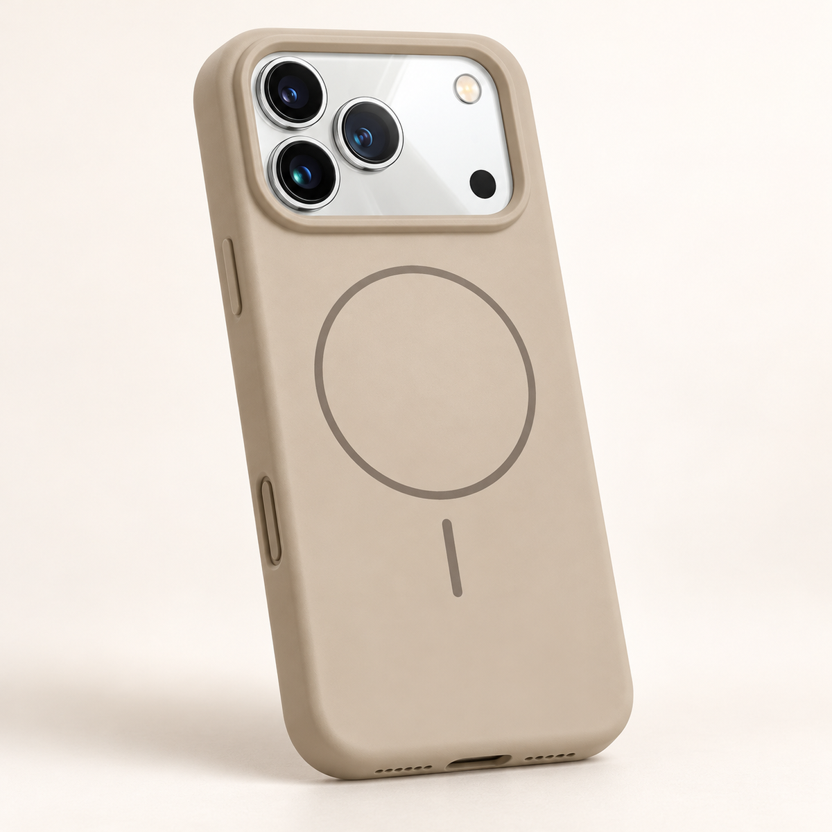 CloudForm magnetic phone case in Khaki; model-specific design varies; case color detail for the privacy kit