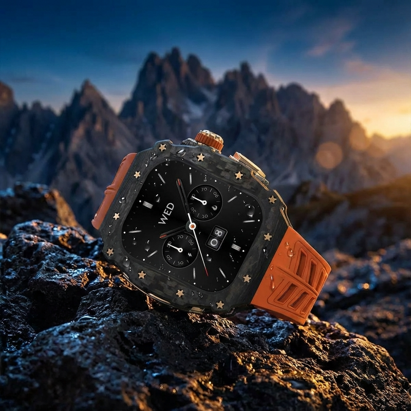 Carbon Armor Band & Case Combo for Apple Watch Series 11 / 10 – 46mm Carbon Fiber Protection Kit