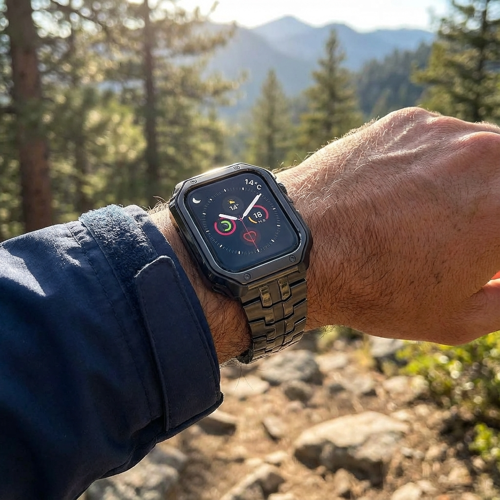 TitaniumGuard Ascend Series – Titanium Band & Protective Case for Apple Watch Ultra & Series 11/10/9/8/7