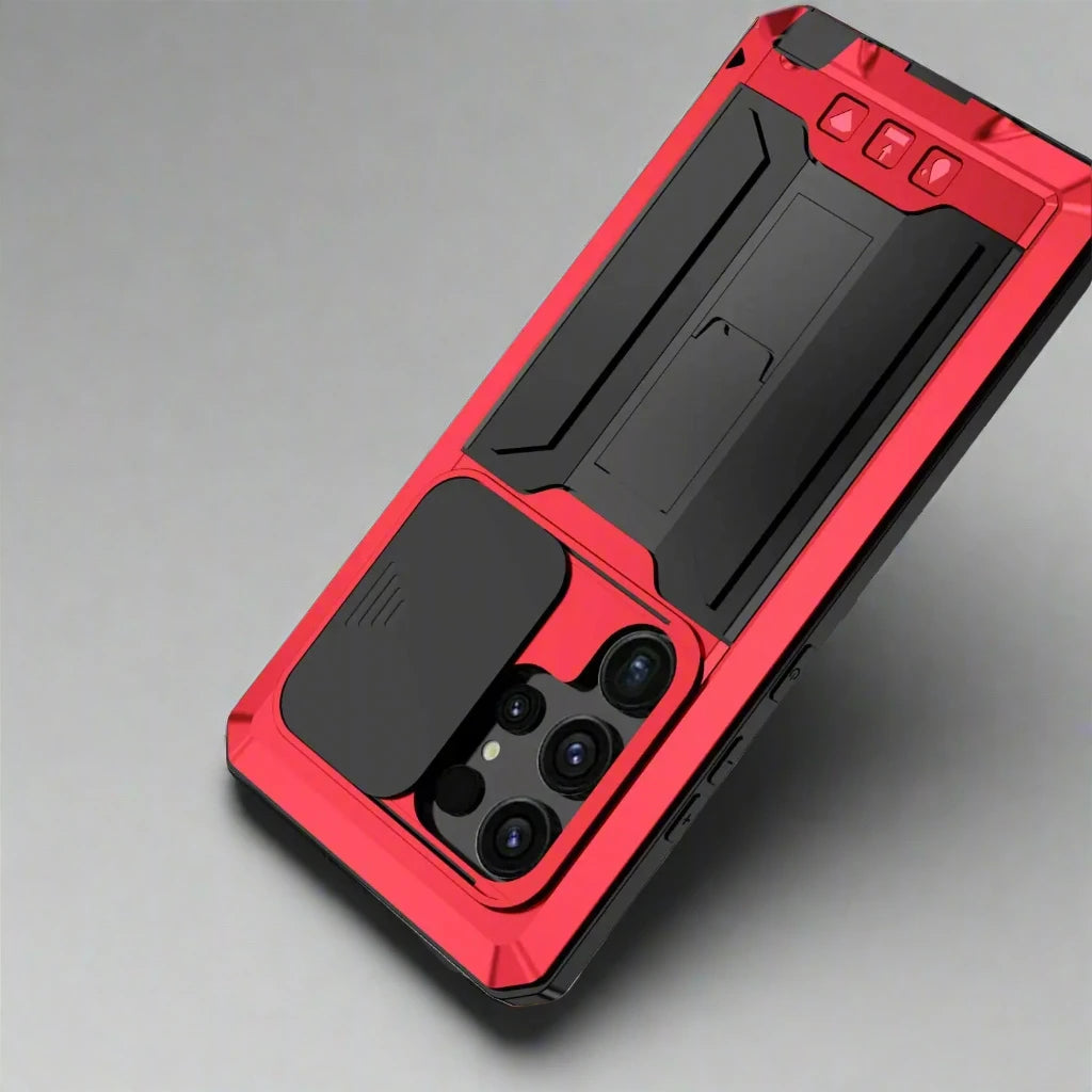 for Samsung Galaxy S24 Ultra 5G Case, Military Grade Full-Body Rugged with Built-in Kickstand Slide Camera Protective Cover Case Pinnacle Luxuries