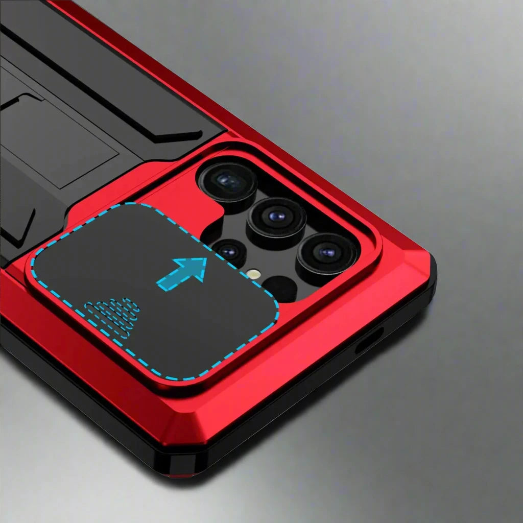 for Samsung Galaxy S24 Ultra 5G Case, Military Grade Full-Body Rugged with Built-in Kickstand Slide Camera Protective Cover Case Pinnacle Luxuries