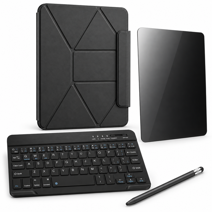 FormaLift Orbit Complete β iPad Case + Keyboard, Stylus, Privacy Glass Bundle