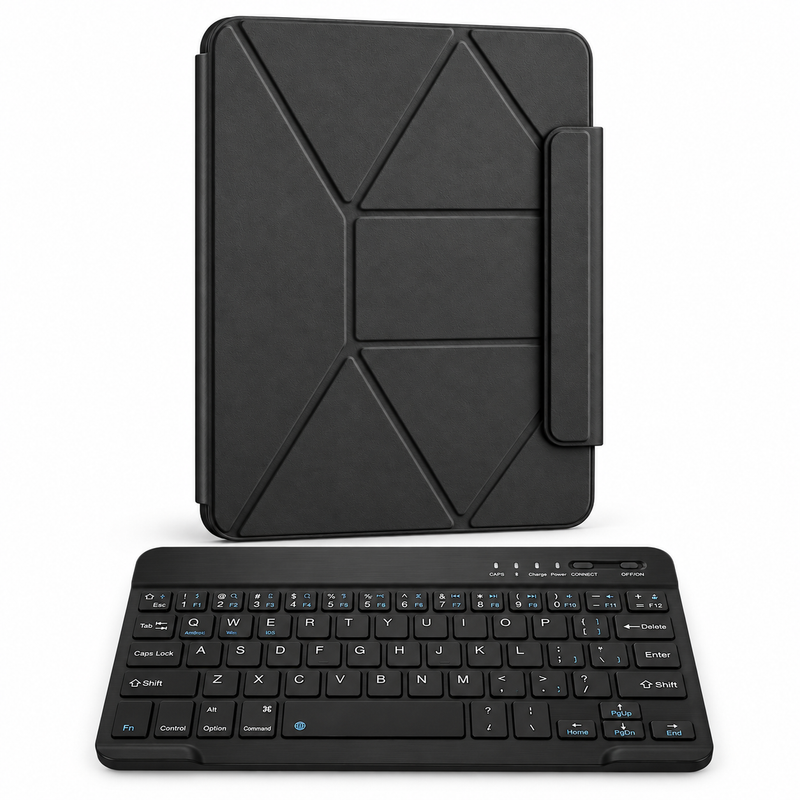 FormaLift Orbit Work — iPad Case + Keyboard Bundle, Black; all included bundle items on white. Representative iPad fit; tablet not included.