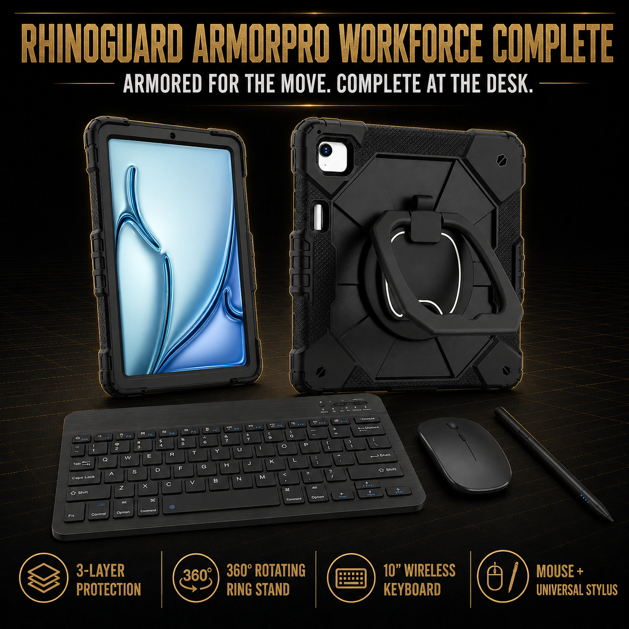 RhinoGuard ArmorPro WorkForce Complete bundle benefits and included accessories overview