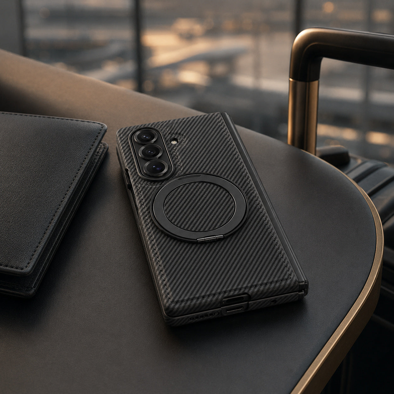 RhinoGuard CarbonArc — Samsung Galaxy Z Fold MagSafe Stand Case — product view 6