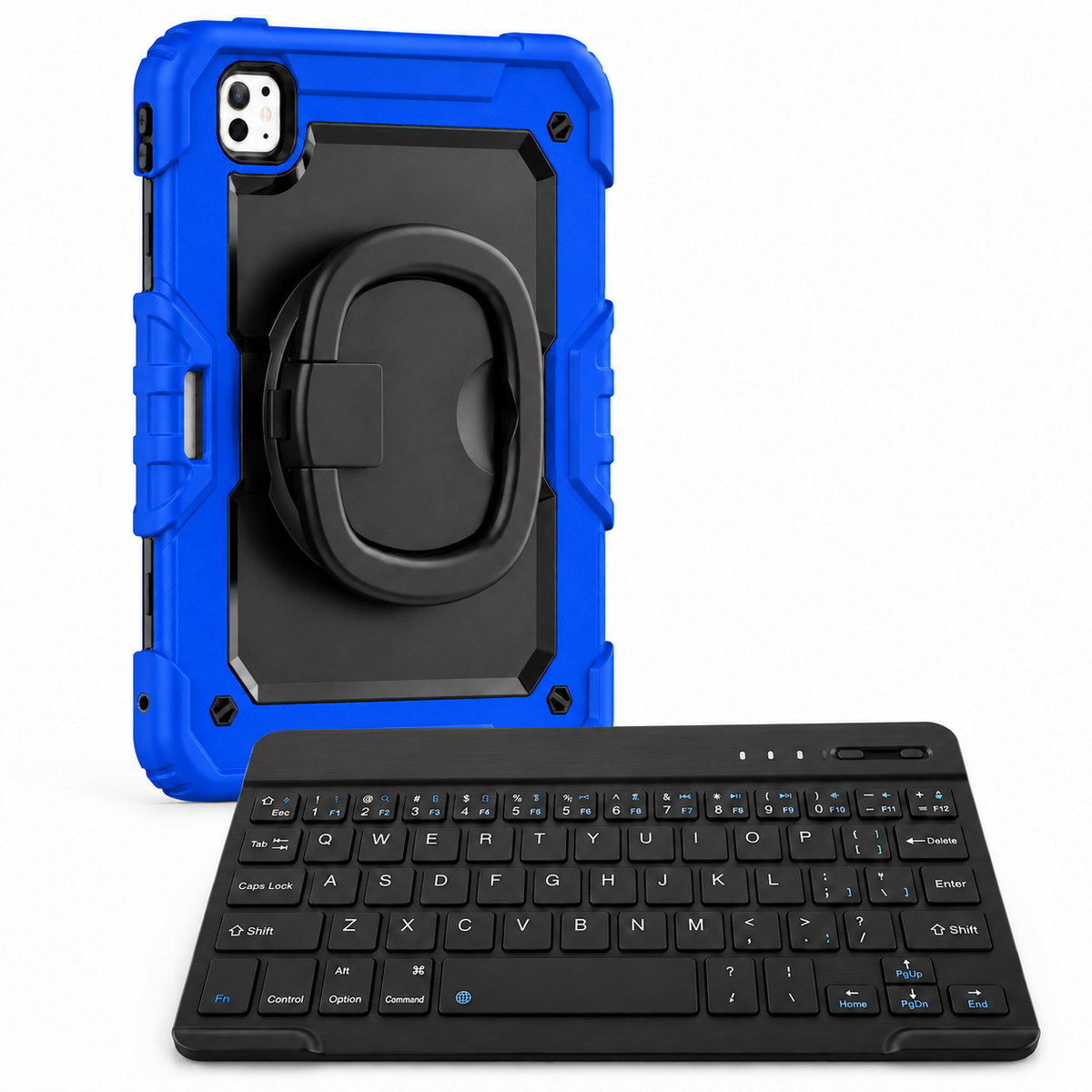 RhinoGuard Traverse 360 workforce dark blue with black ring handle; model-specific case openings vary.