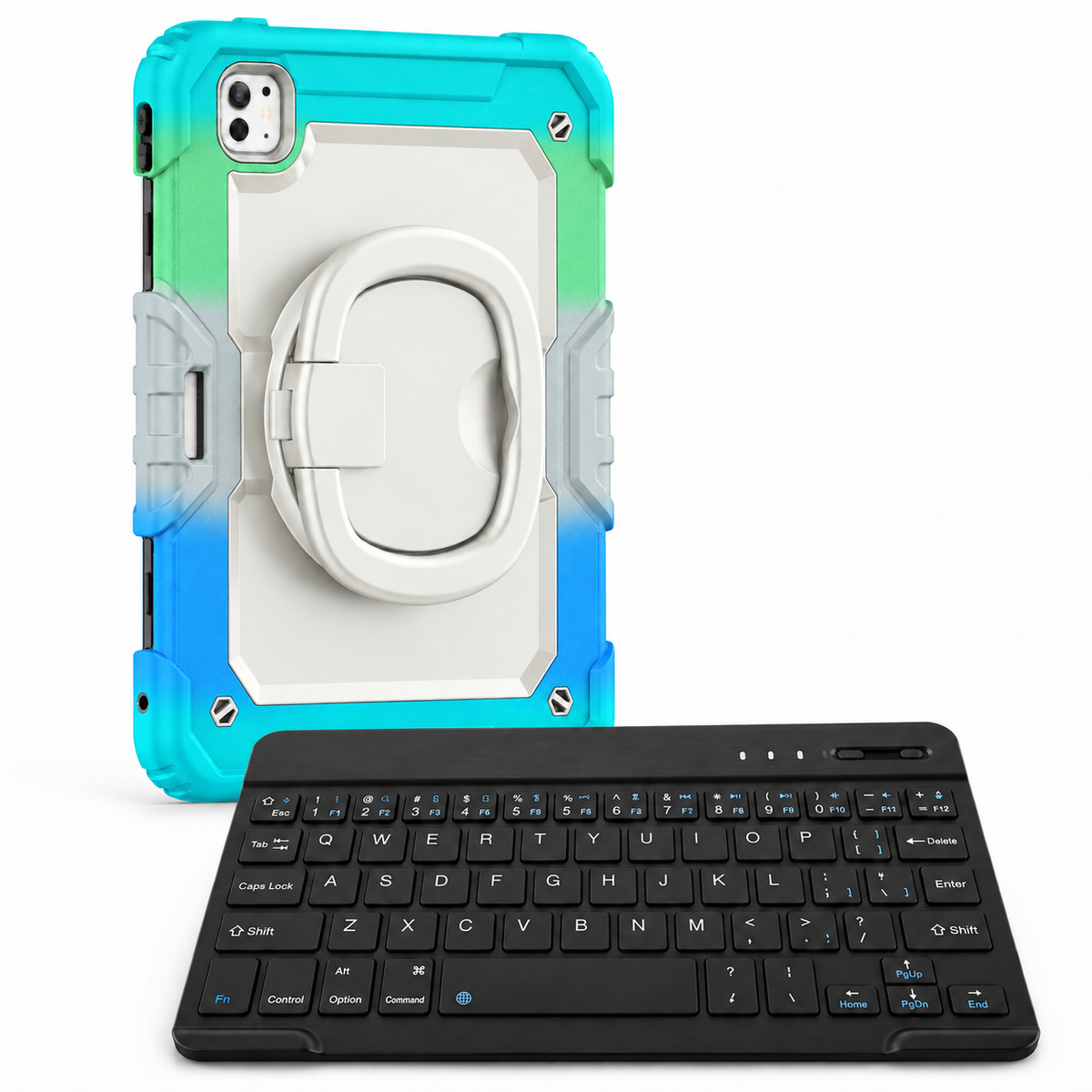 RhinoGuard Traverse 360 workforce rainbow blue bundle with white ring handle; case openings vary by selected model.