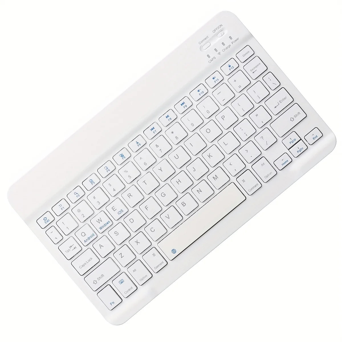 RhinoKeys Color White English Bluetooth keyboard