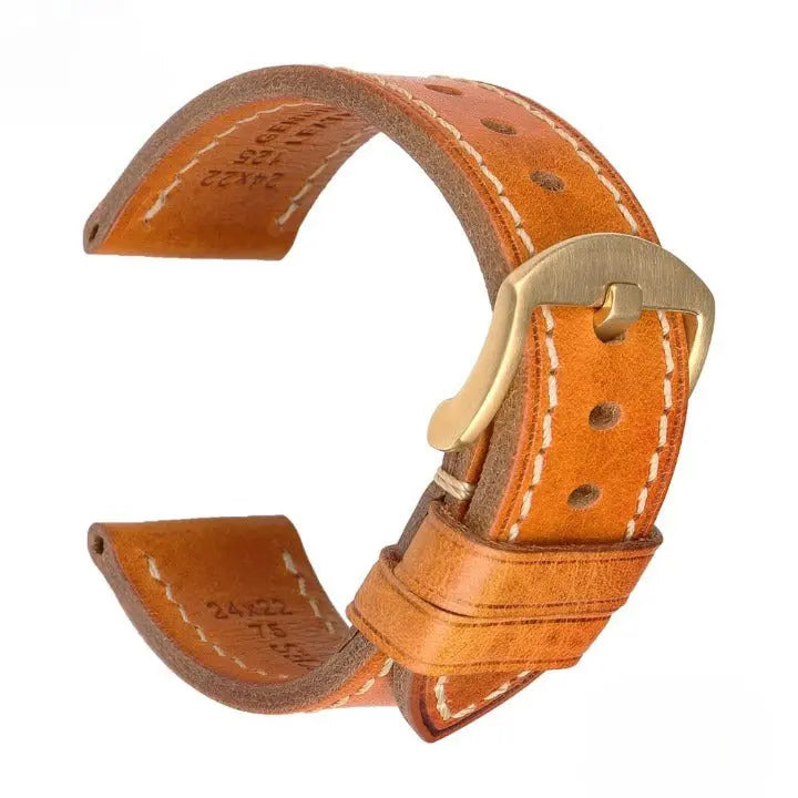 Hand Stitched Genuine Leather 20mm Band For Samsung Watch - Pinnacle Luxuries