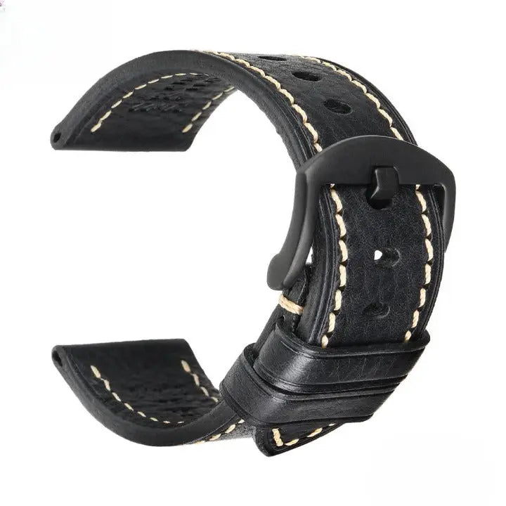 Hand Stitched Genuine Leather 20mm Band For Samsung Watch - Pinnacle Luxuries