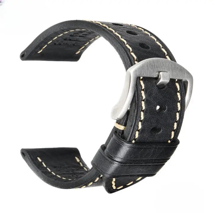 Hand Stitched Genuine Leather 20mm Band For Samsung Watch - Pinnacle Luxuries